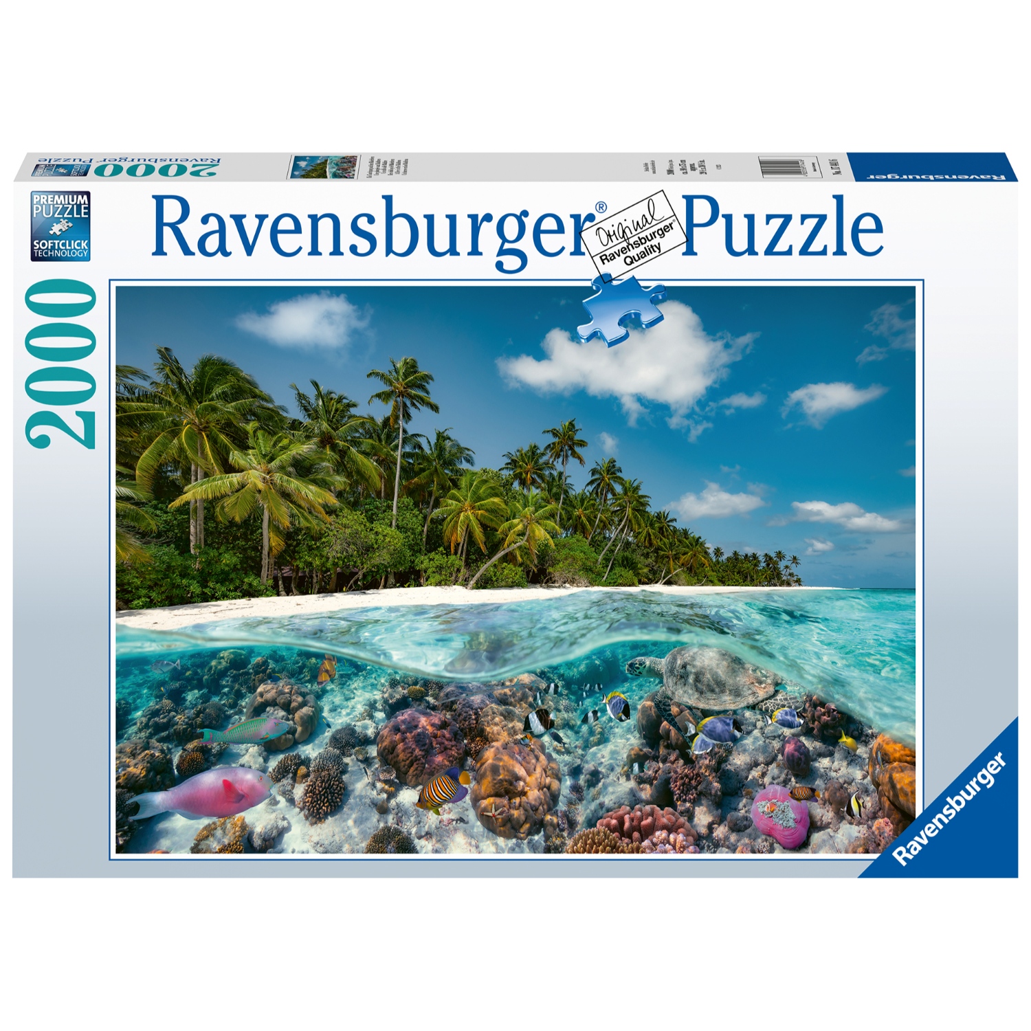 Top1Toys Ravensburger puzzel "Een duik op de Maledieven" stukjes