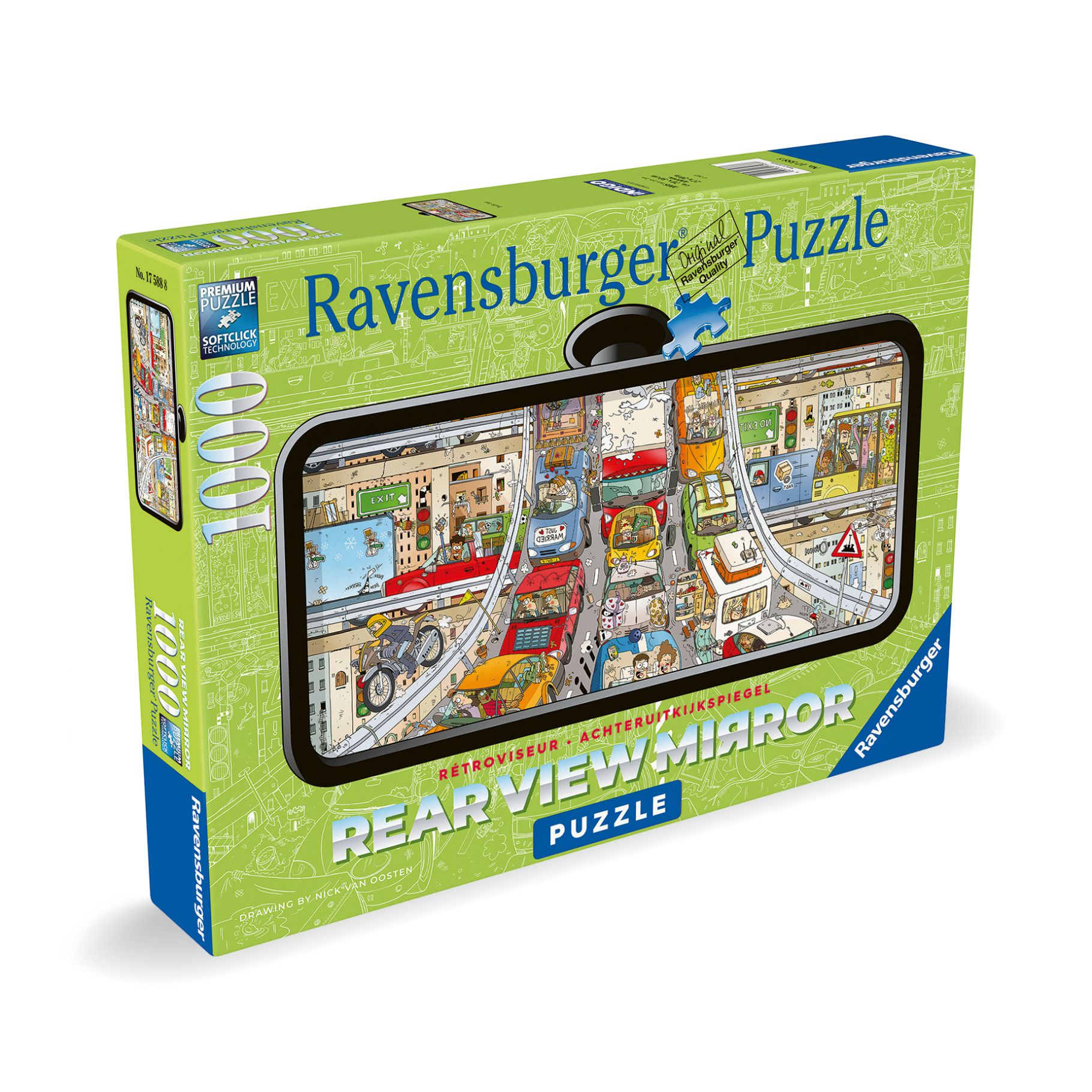 Top1Toys Top1Toys Ravensburger puzzel rear view verkeerschaos 1000 stukjes