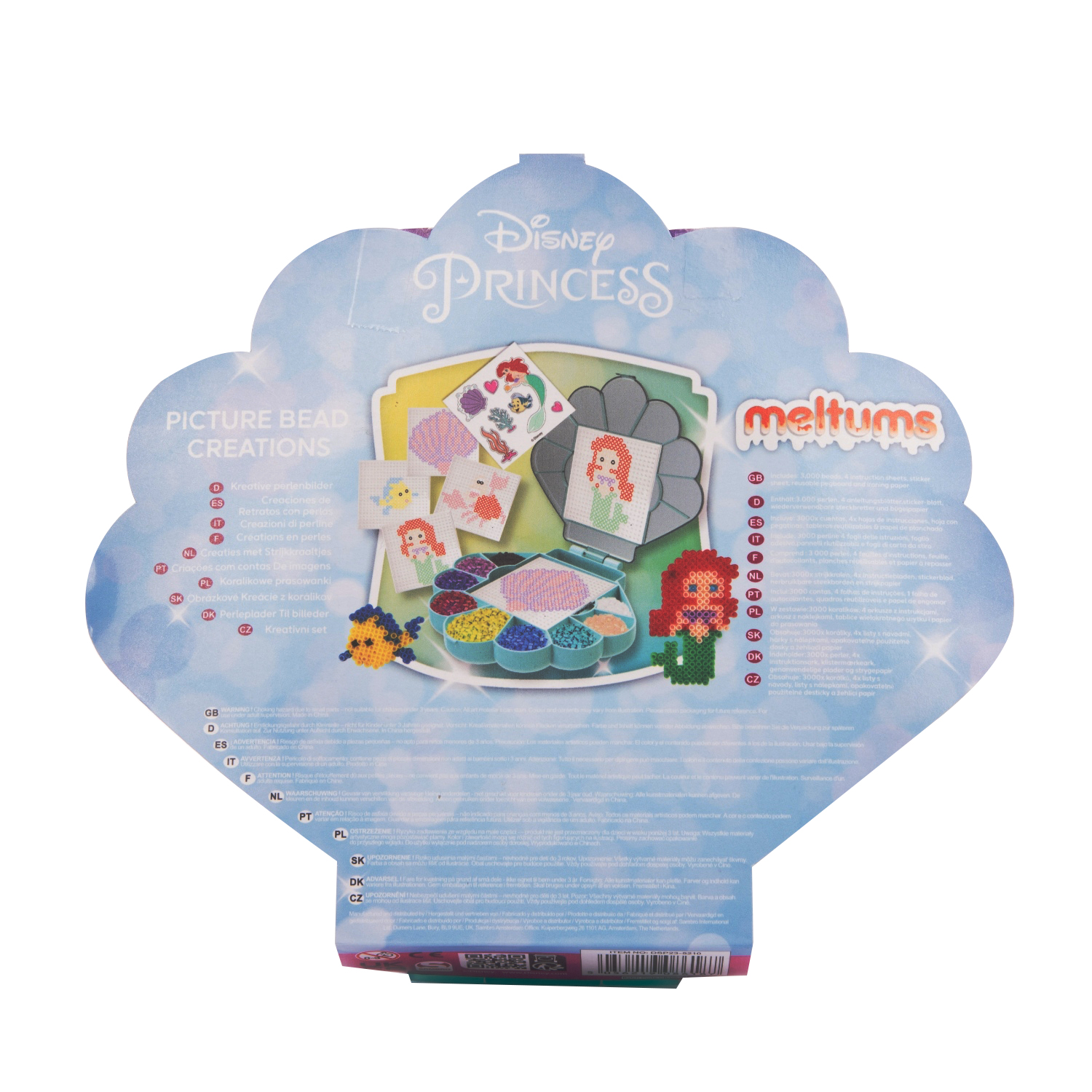 Top1Toys Disney Ariel strijkkralen incl. opbergdoos