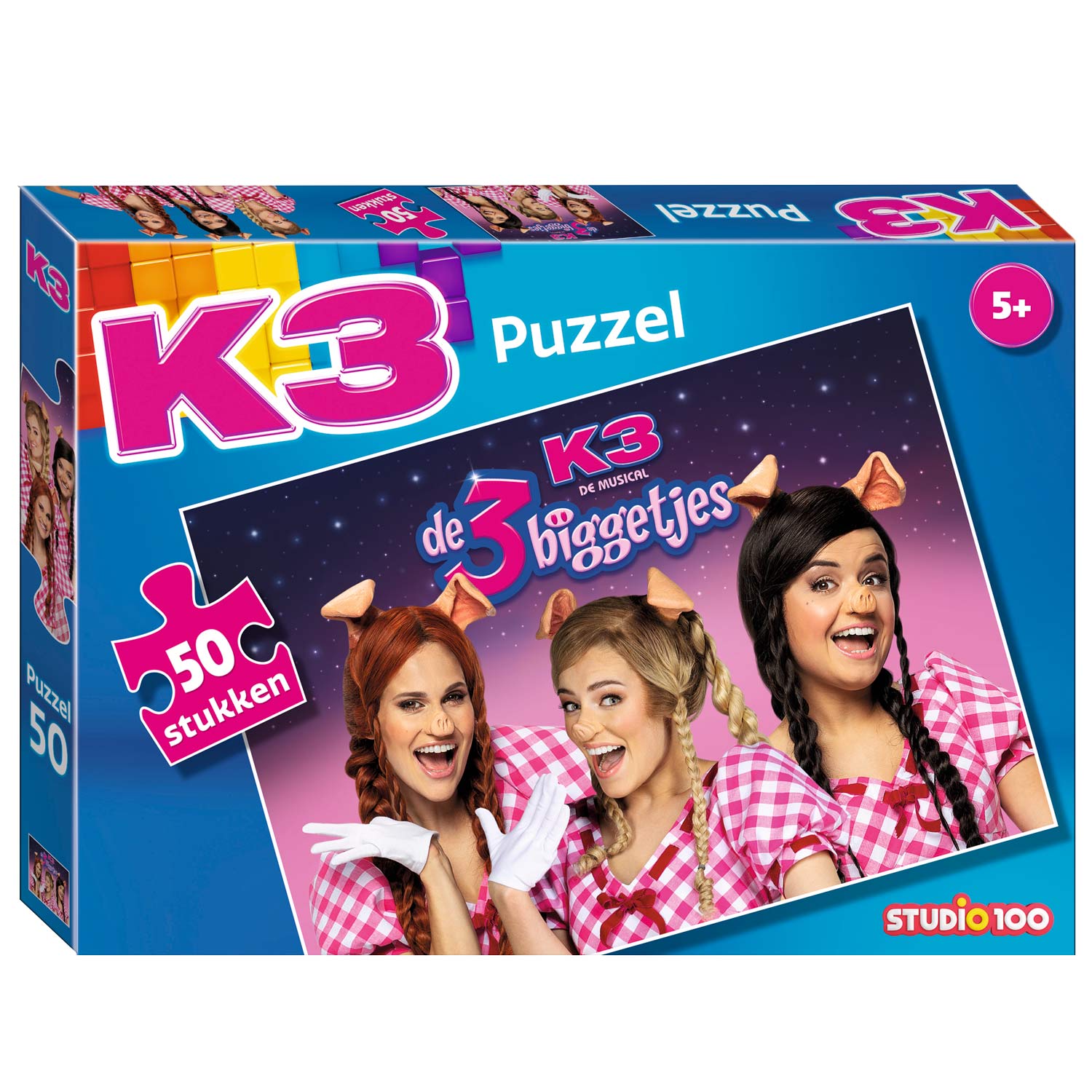Studio 100 K3 Puzzel 3 Biggetjes 50 stukjes