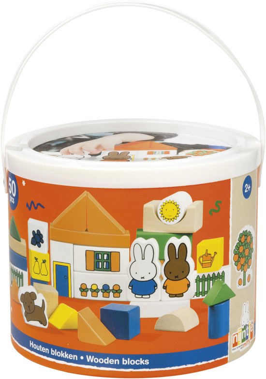 Top1Toys Nijn blokkenton hout 50-delig