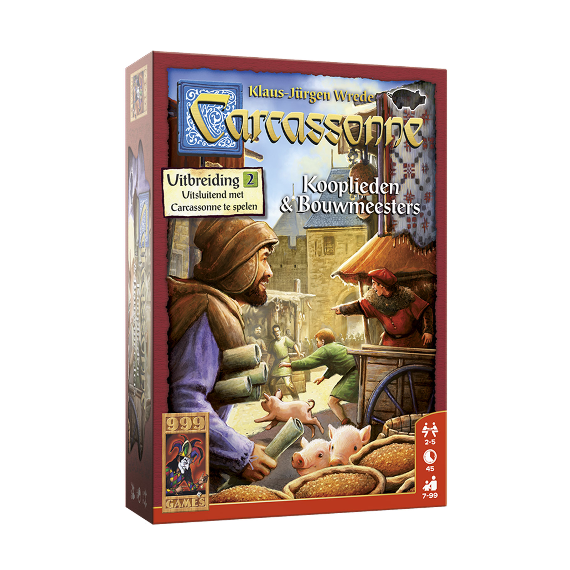 999Games Carcassonne Uitbreiding Kooplieden en Bouwmeesters - Bordspel