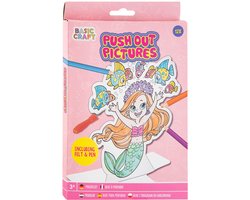 Top1Toys Prikblok met prikpen en 12 sjablonen assorti