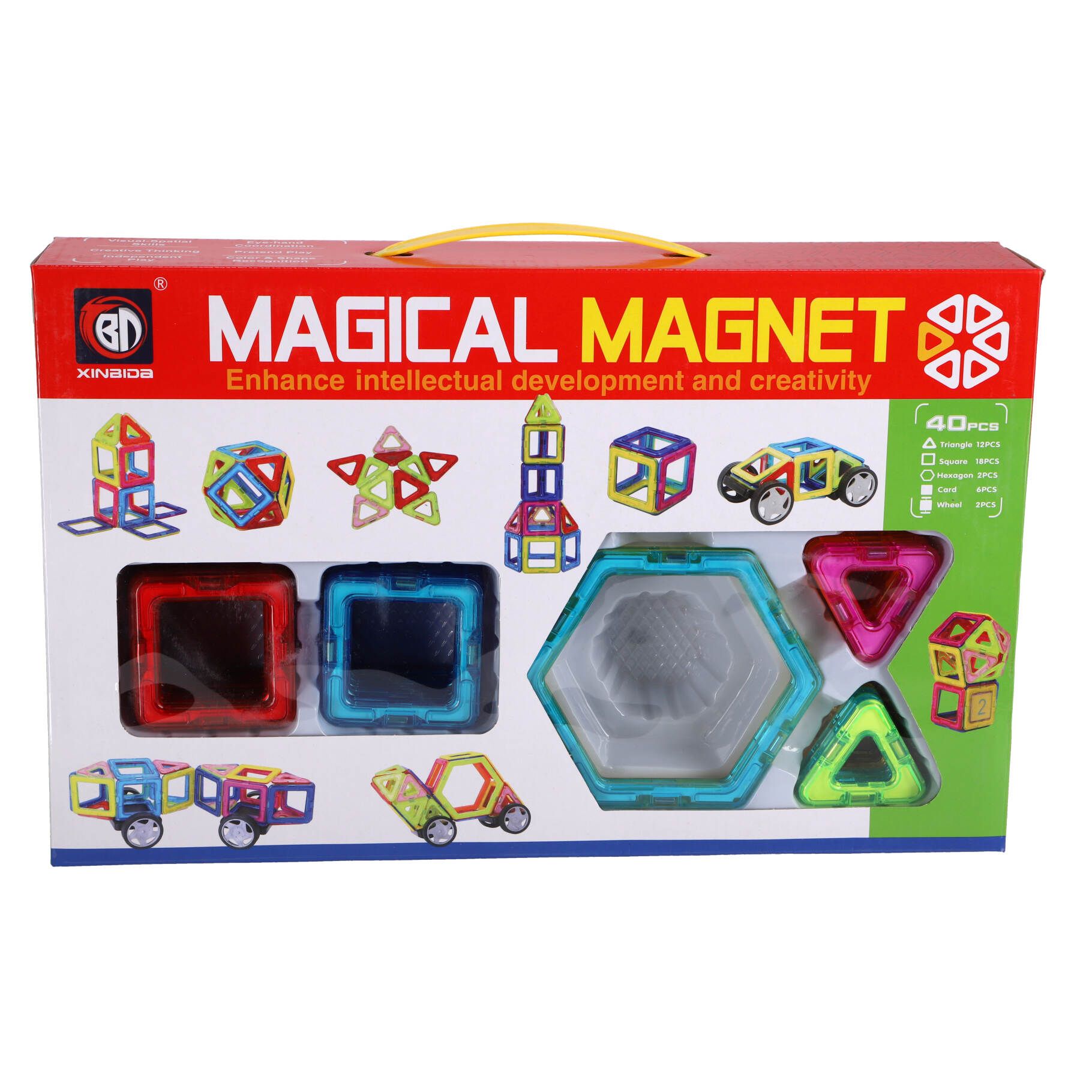 Science Magnetische tegels diverse vormen 40 delig 5,5 Cm