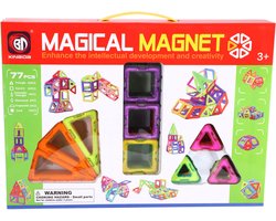 Science Magnetische tegels diverse vormen 77 delig 5,5 Cm