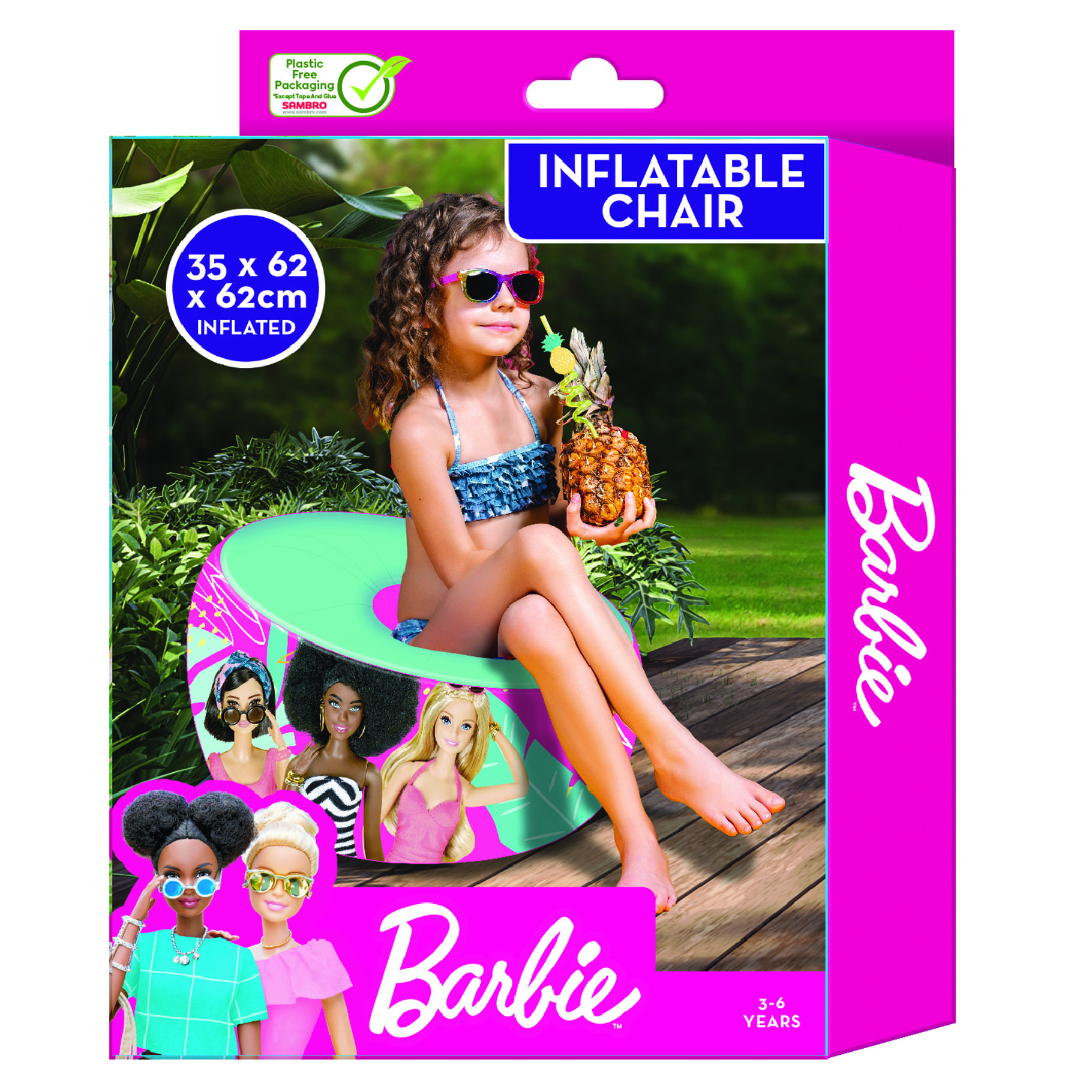 Sambro Stoel opblaasbaar barbie