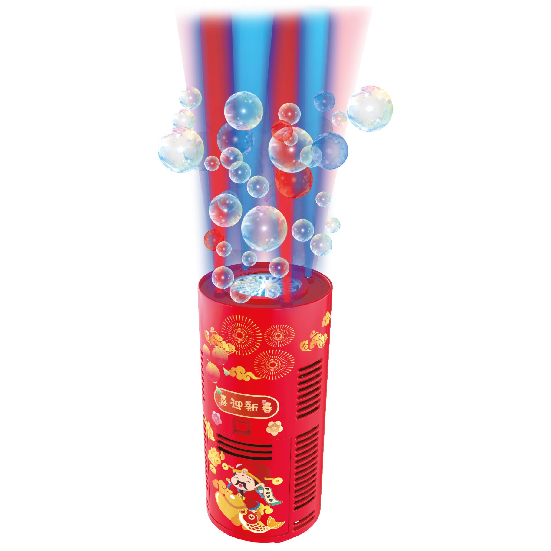 Vuurwerk bellenblaas machine - Rood