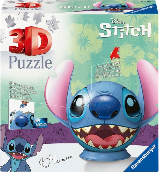 Top1Toys Ravensburger Puzzel 3D Stitch met oren