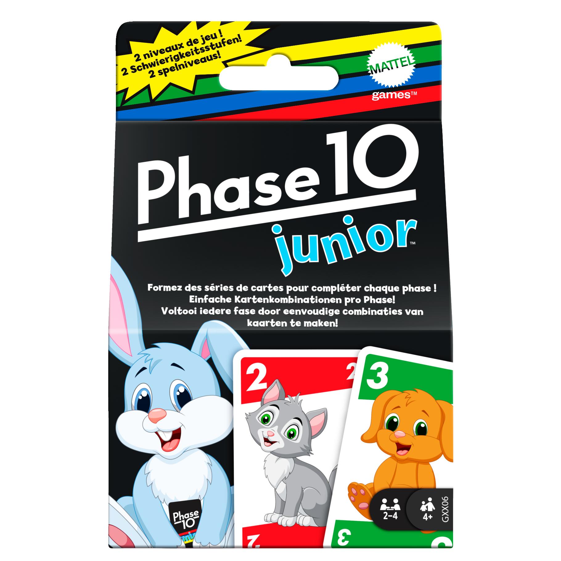 Mattel Spel Phase 10 Junior - Kaartspel