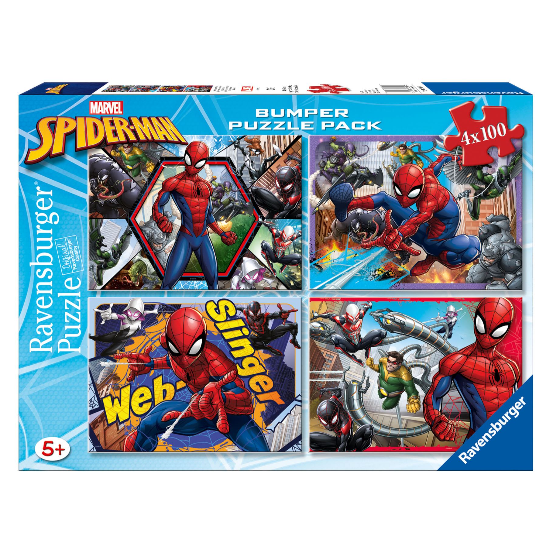 Marvel Puzzel Spiderman 4 in 1 100 stukjes