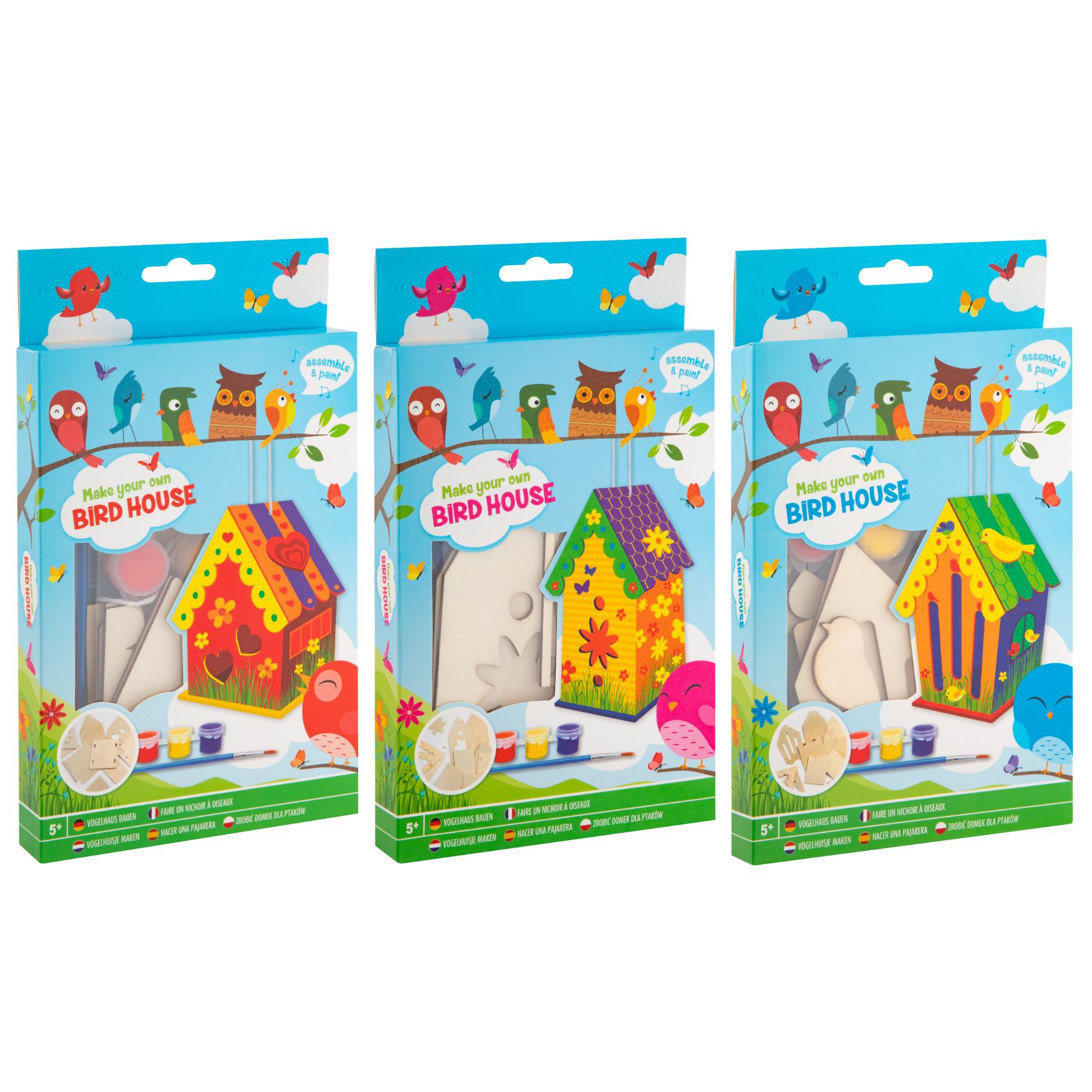 Top1Toys Vogelhuisje maken mini 3 assorti