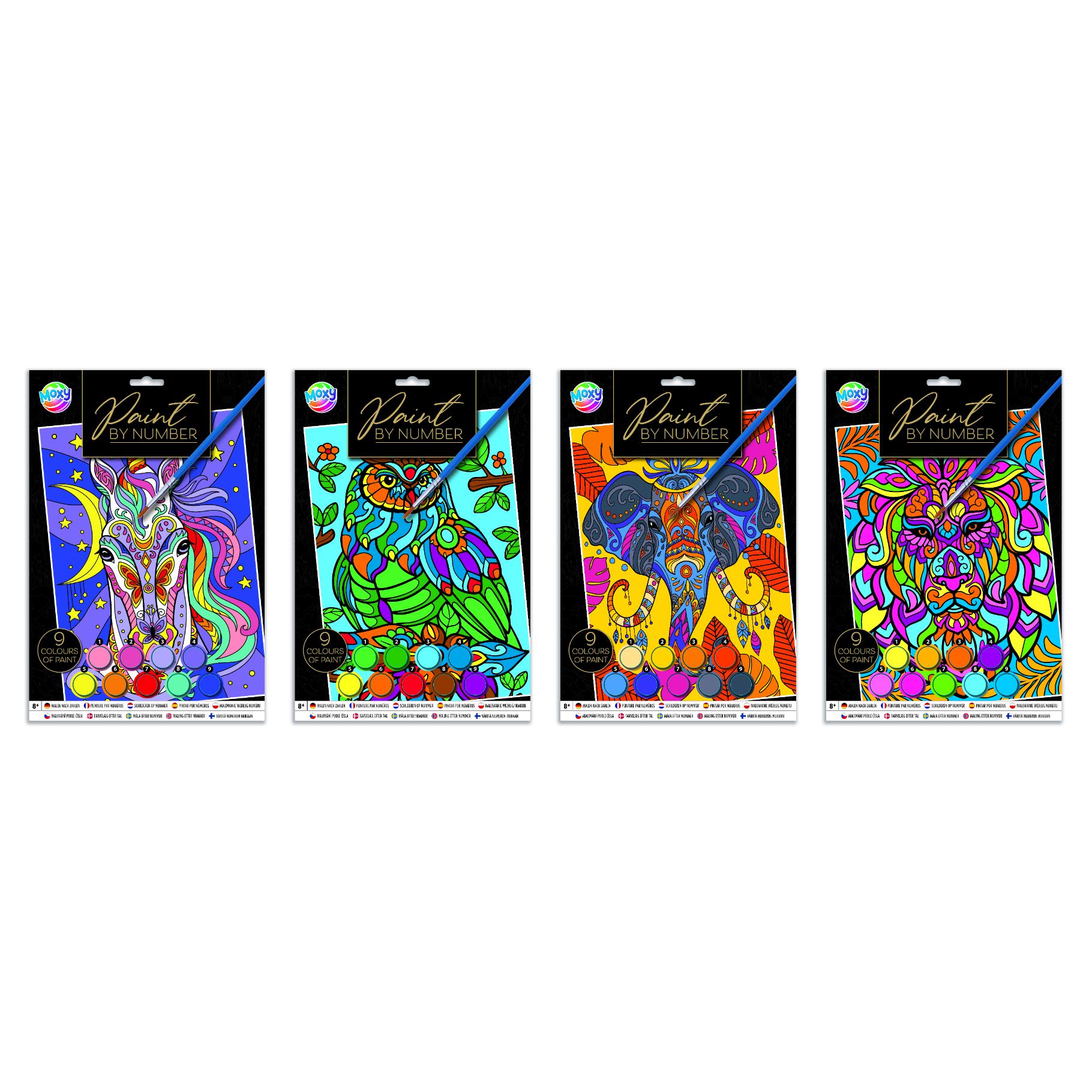 Top1Toys Schilderen op nummer A4 4 assorti