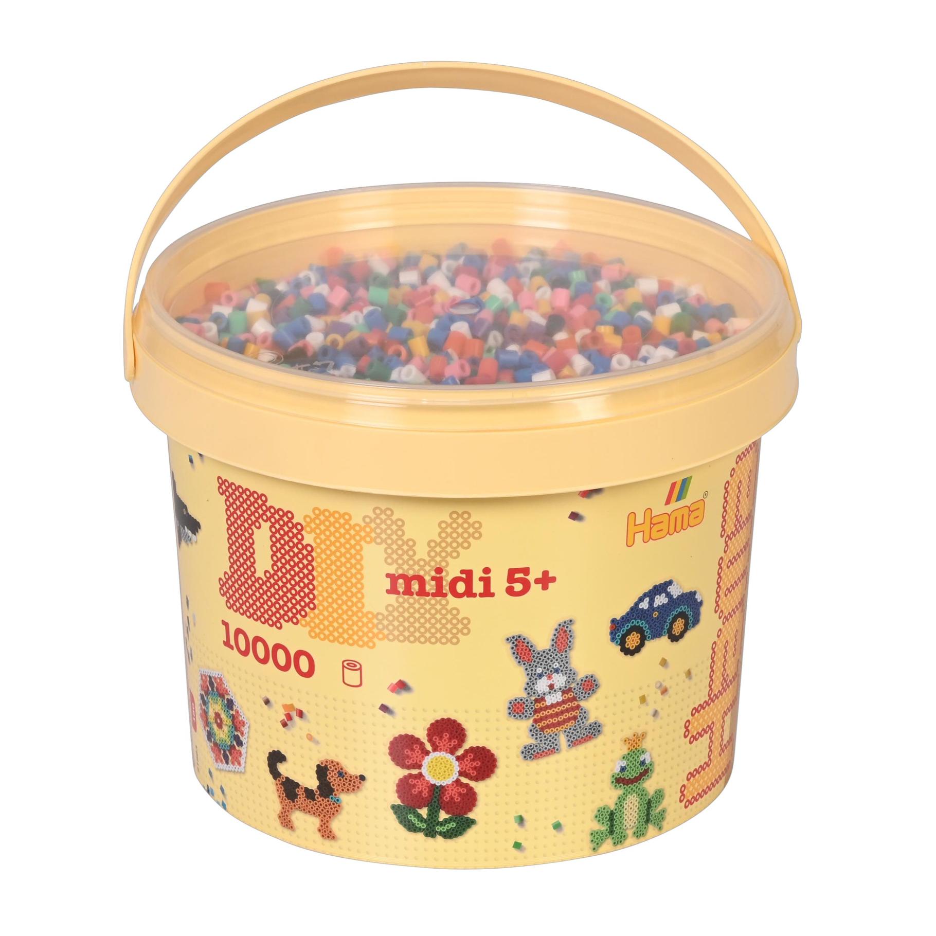Hama Hama strijkkralen 10000 stuks in een emmer