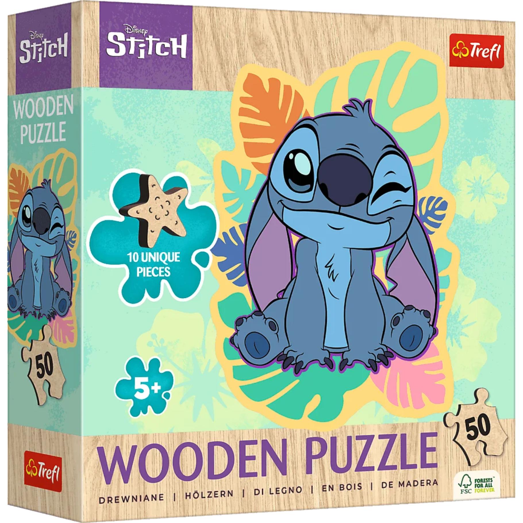 Trefl Puzzel Stitch hout figuur 50 stukjes luxe