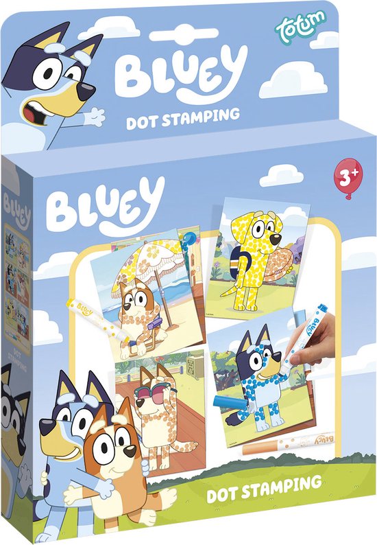 Totum Bluey dot stempelen met 6 kaarten