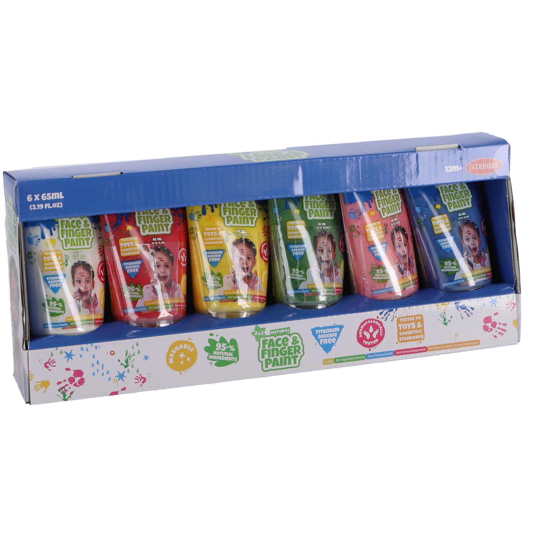 Natural Face & Finger paint 6-Pack