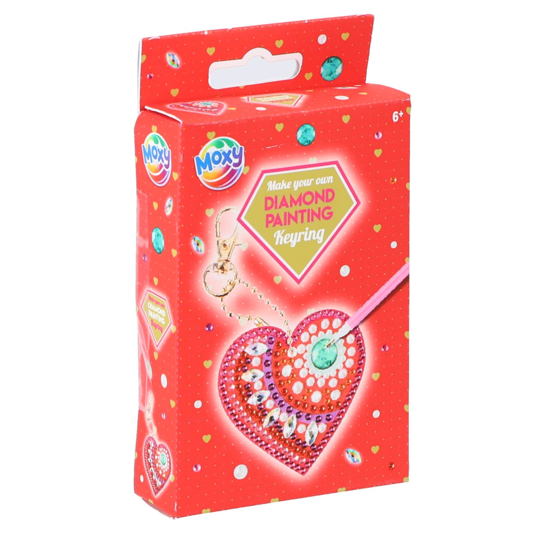 Top1Toys Diamond painting sleutelhanger hart 2 assorti