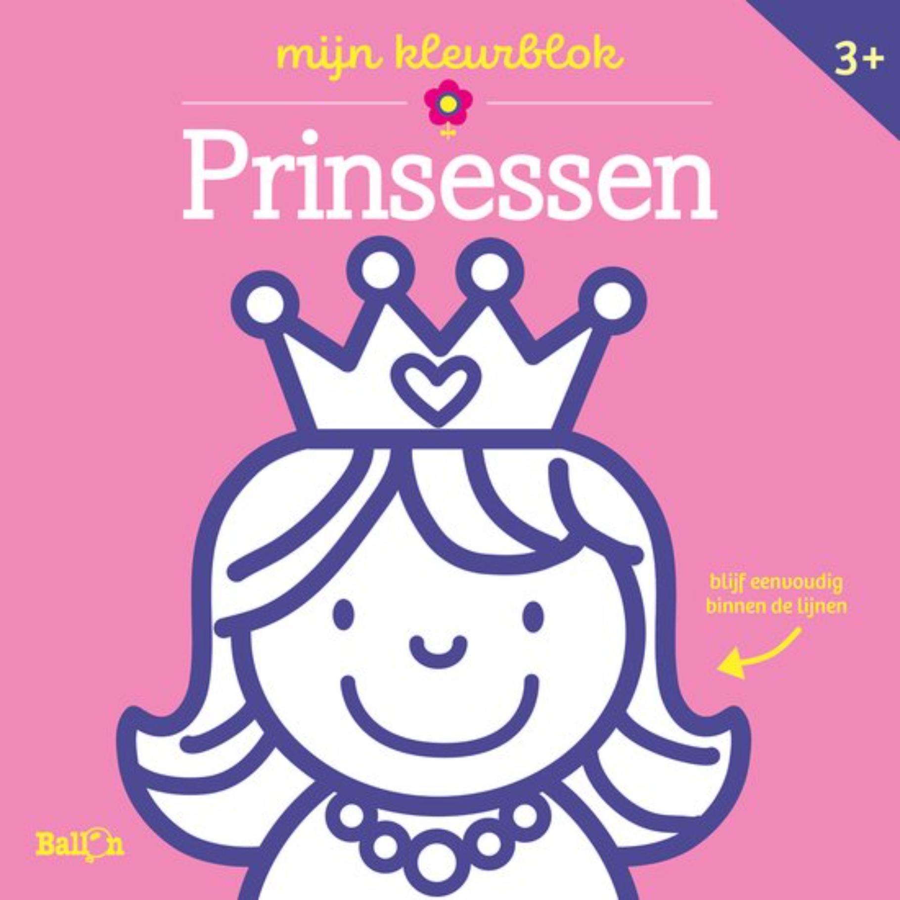 Top1Toys Boek Kleurblok Prinsessen Dikke Lijnen