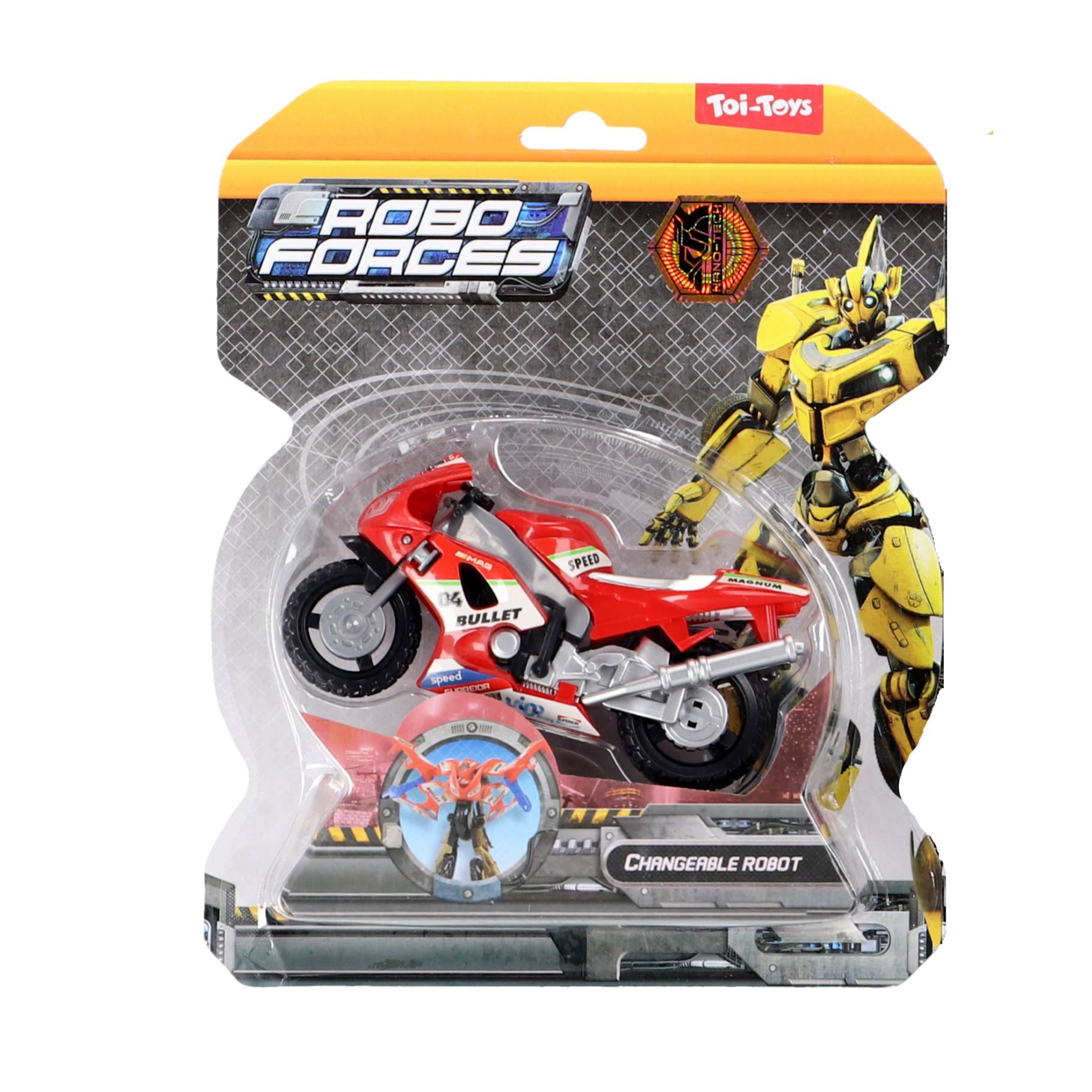 Top1Toys Robot Verander Motor 6 Assorti Op Kaart