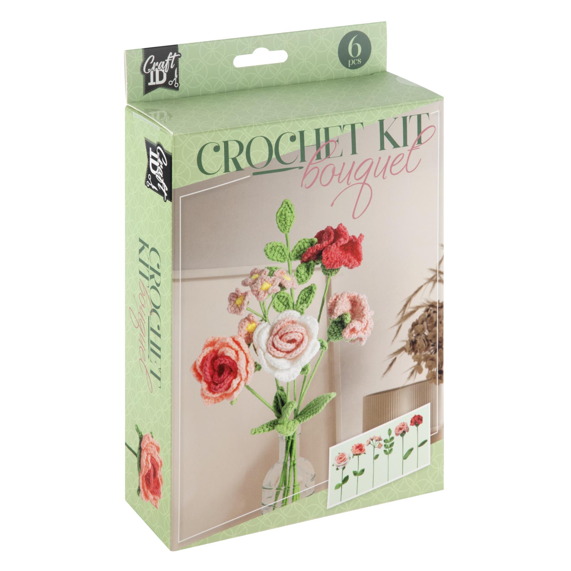 Top1Toys Haakset Bloemen Boeket Roze 21x16x5cm