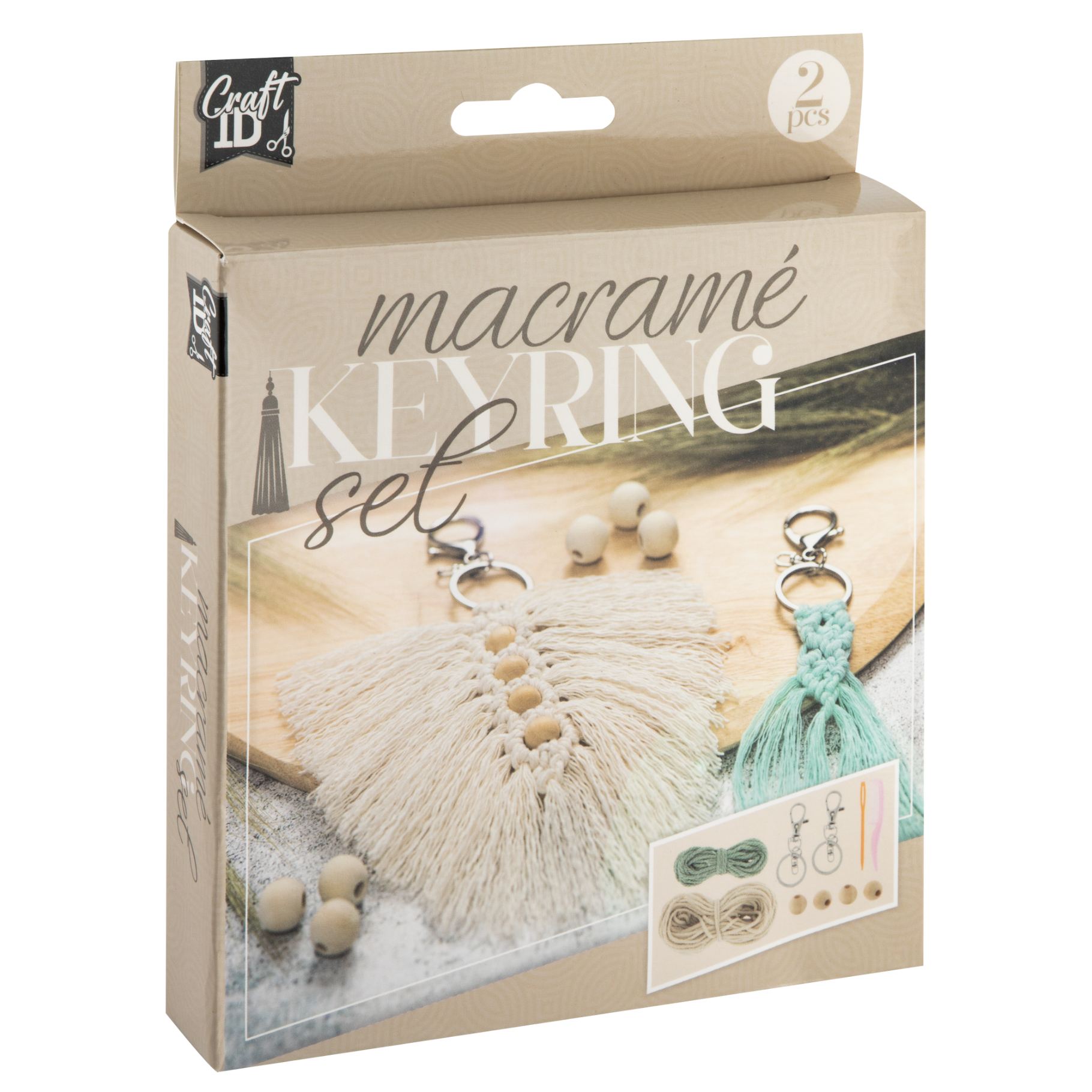 Top1Toys Macrame Sleutelhanger Maken Set 2 St. 2 Assorti Nr