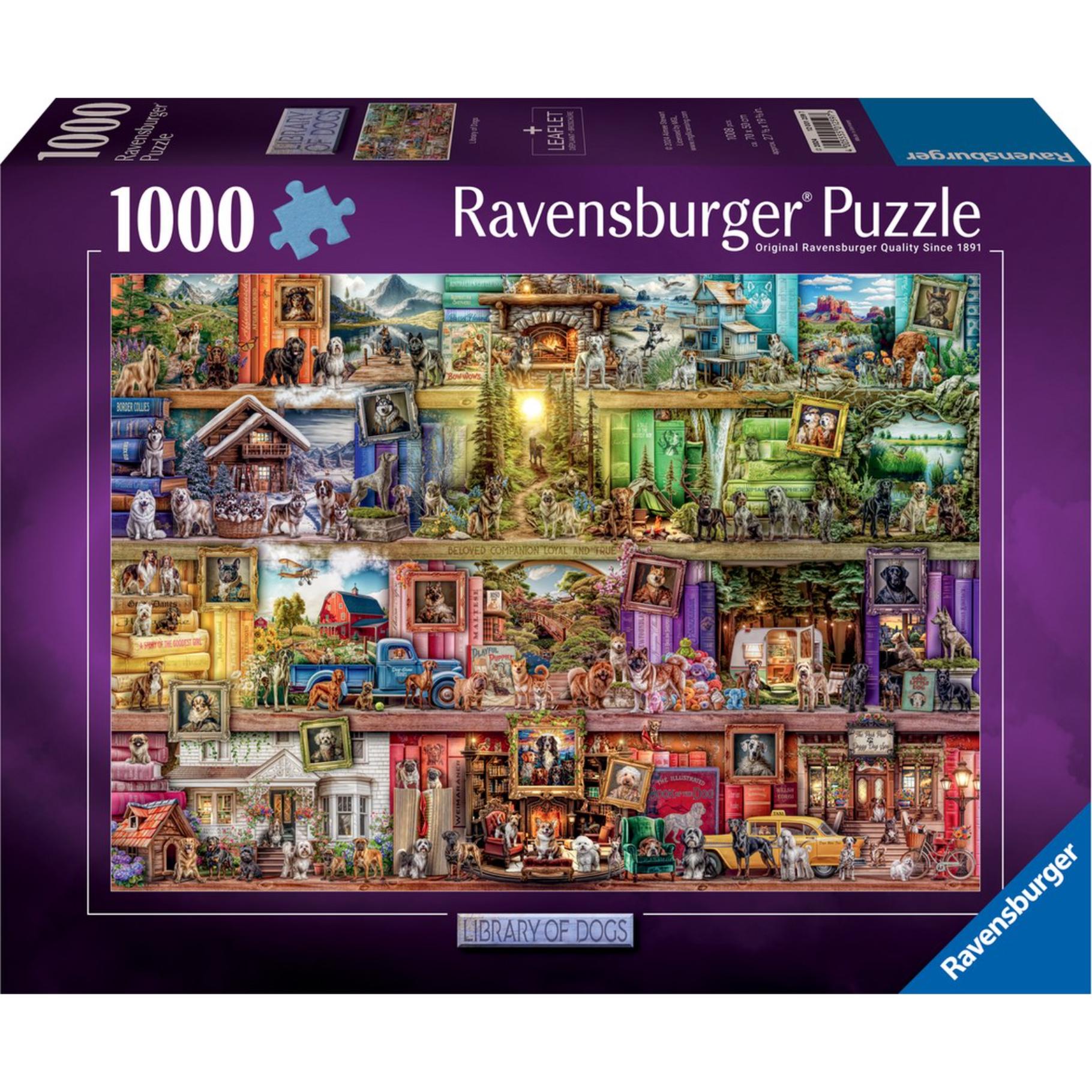 Ravensburger Ravensburger Puzzel The Library of Dogs 1000 stukjes