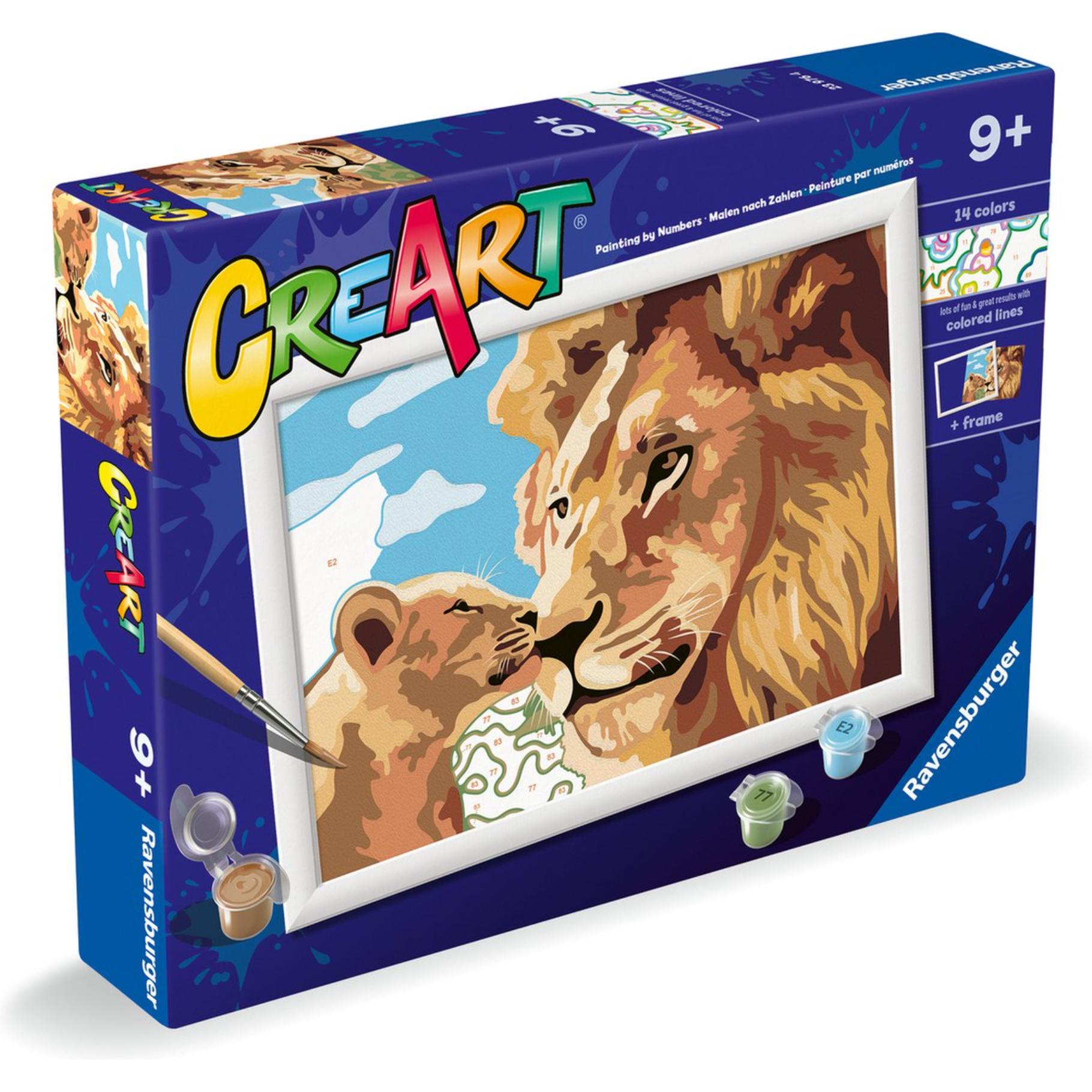 Ravensburger Ravensburger Creart leeuw met baby schilderen op nummer