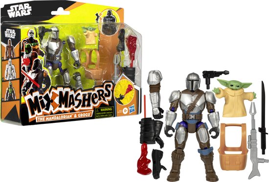 Mixmashers Star Wars figuur deluxe Mando en Grogu