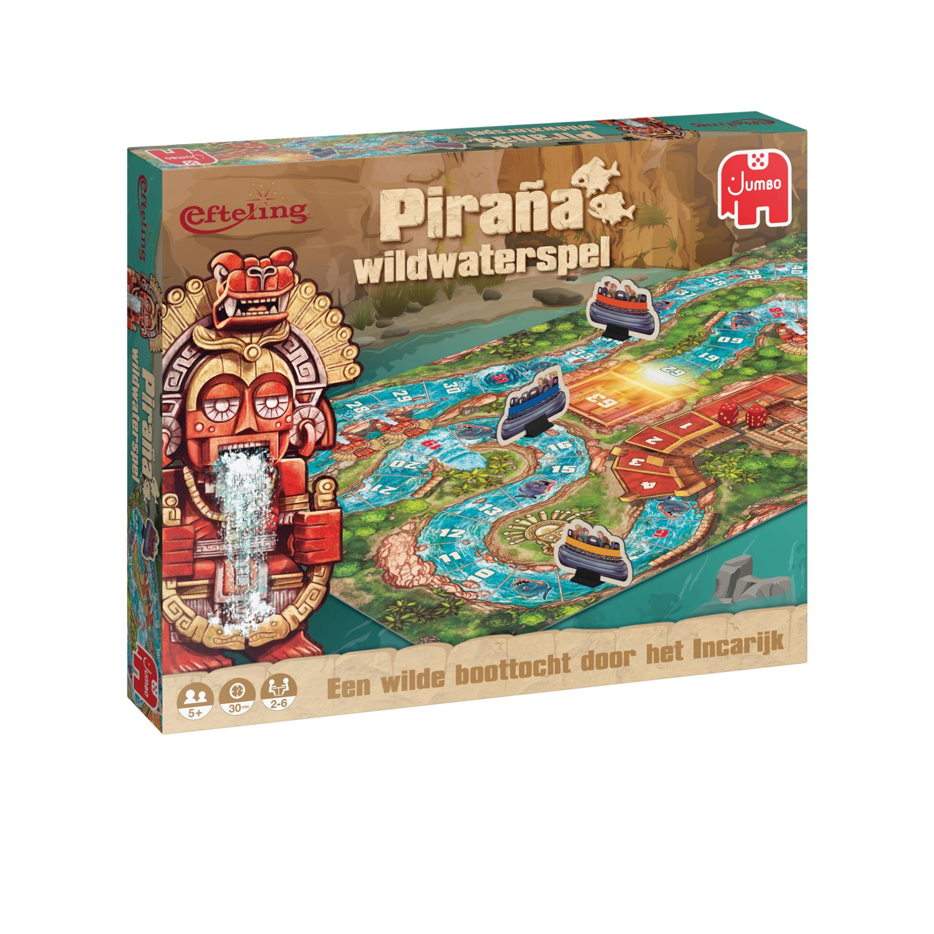 Top1Toys Spel Efteling Ganzenbord Piraña wildwaterspel