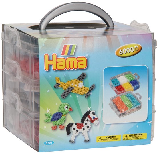 Top1Toys Hama strijkkralen opbergbox inclusief 6000 kralen