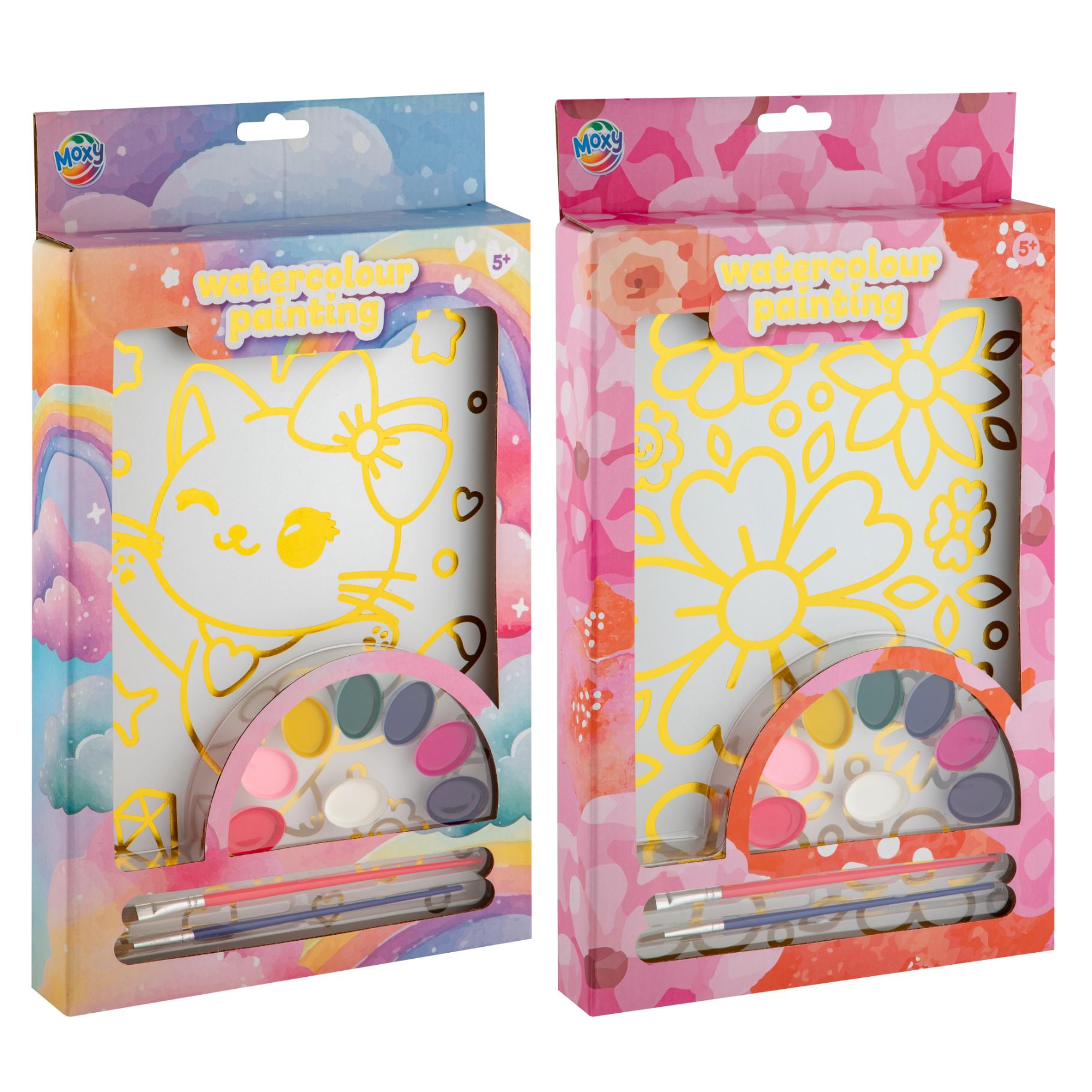 Top1Toys Waterverf set gold art A4 inclusief 2 kwasten en verf 2 assorti