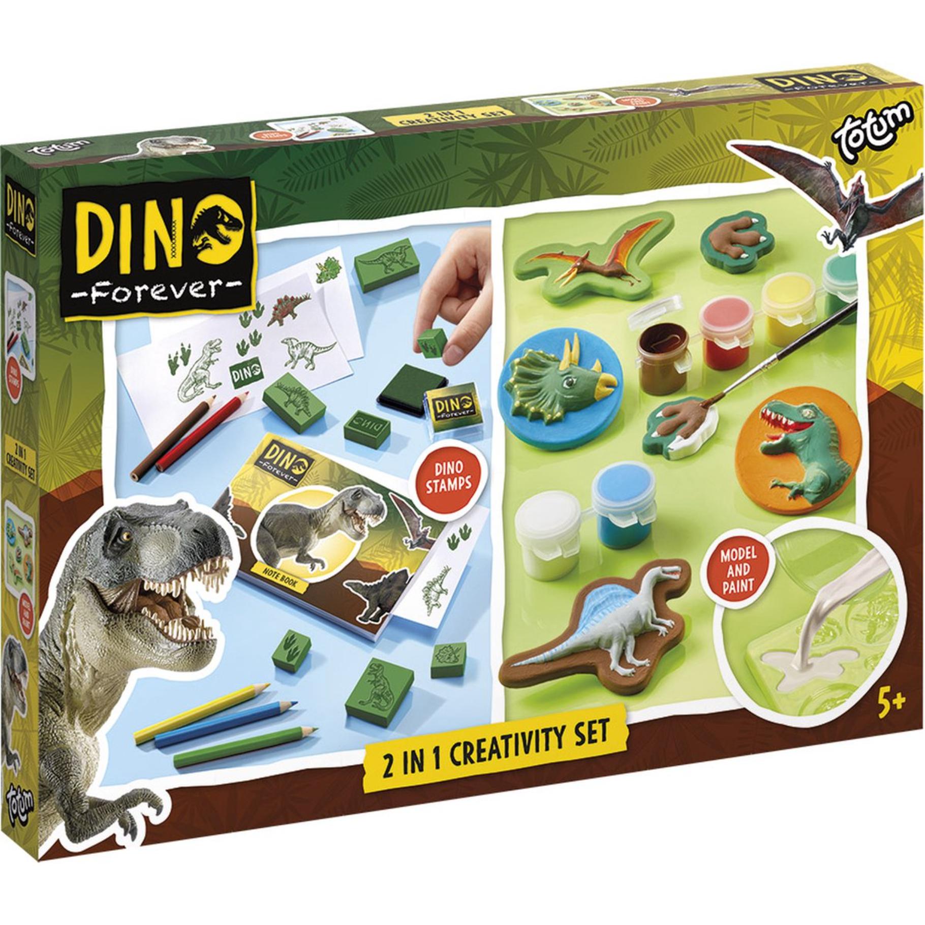 Top1Toys Top1Toys Totum Dino Gipsgieten 2 In 1 Set