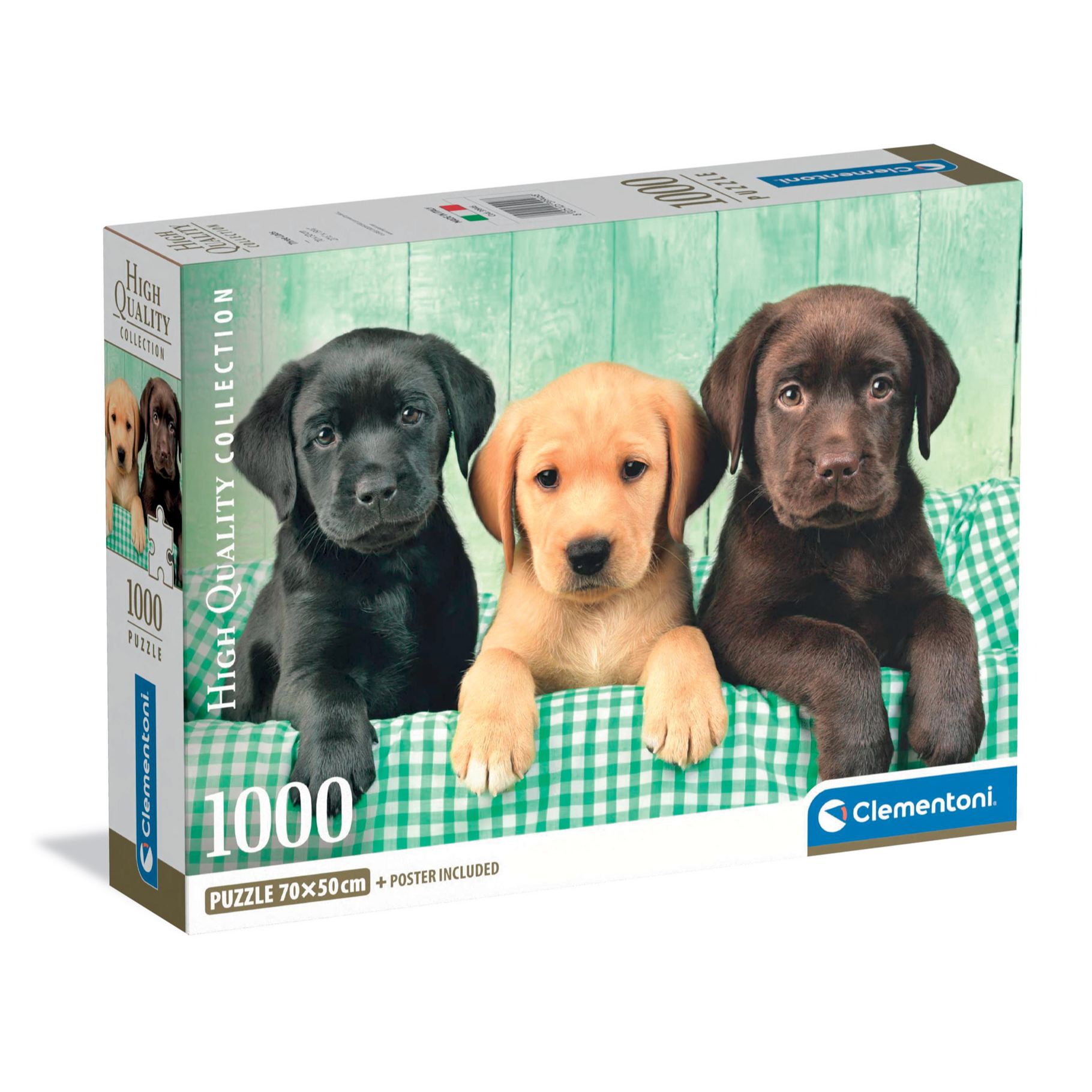 Top1Toys Clementoni Puzzel 1000 stuks Labrador pubs 3 kleuren compact