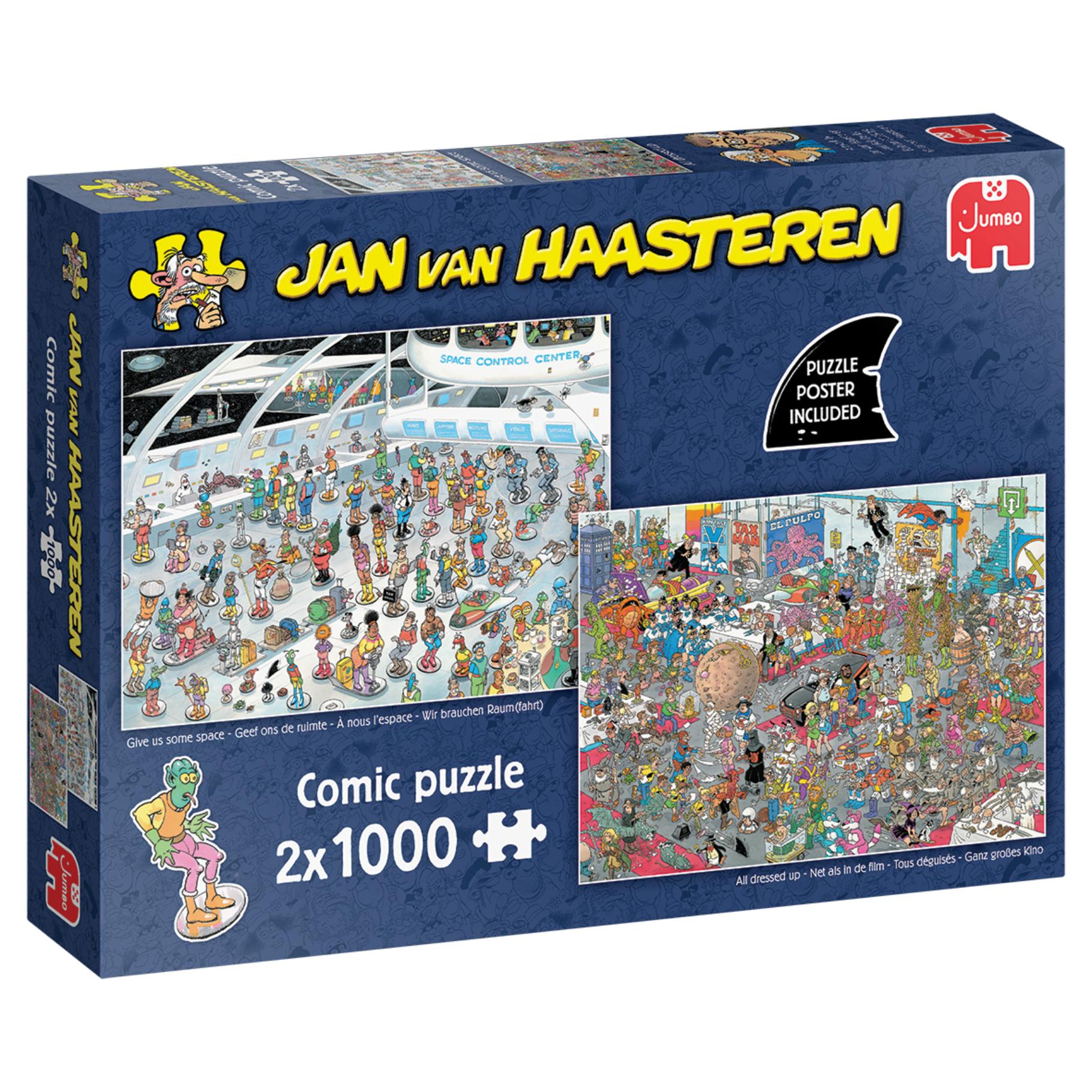 Top1Toys Puzzel Jan Van Haasteren Ruimte en Film (2x1000)
