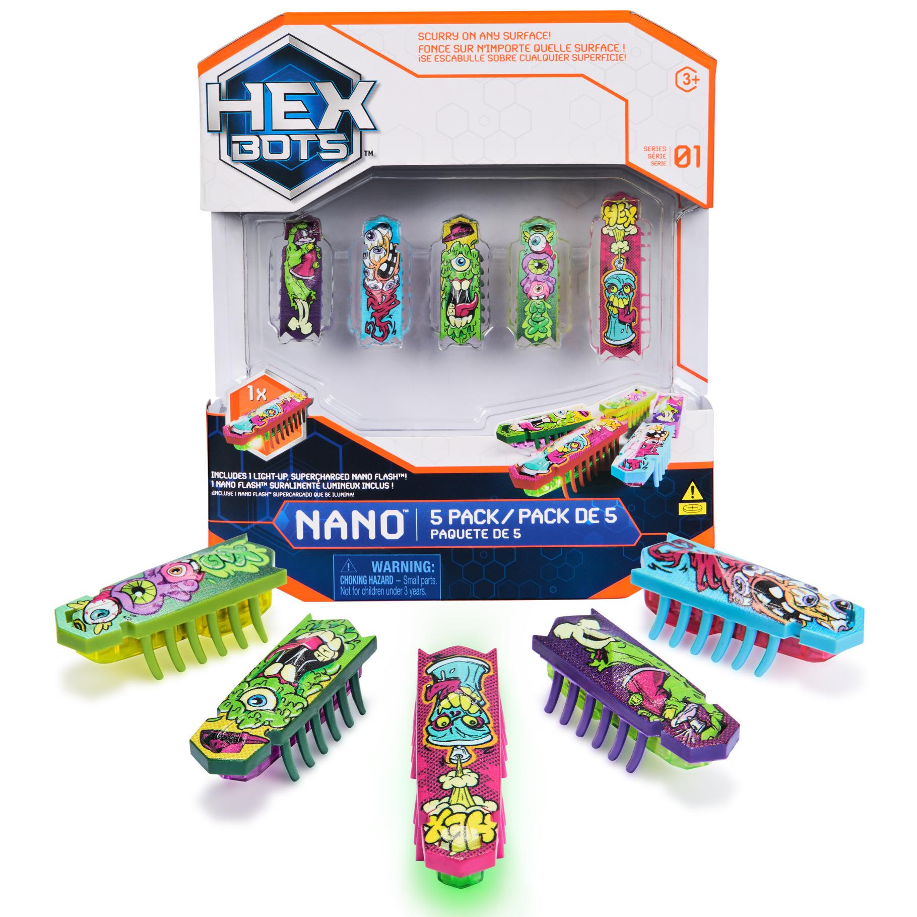 Top1Toys Top1Toys Hexbots Nano Gift Pack 5pack (1x Flash Nano, 4x Nano)