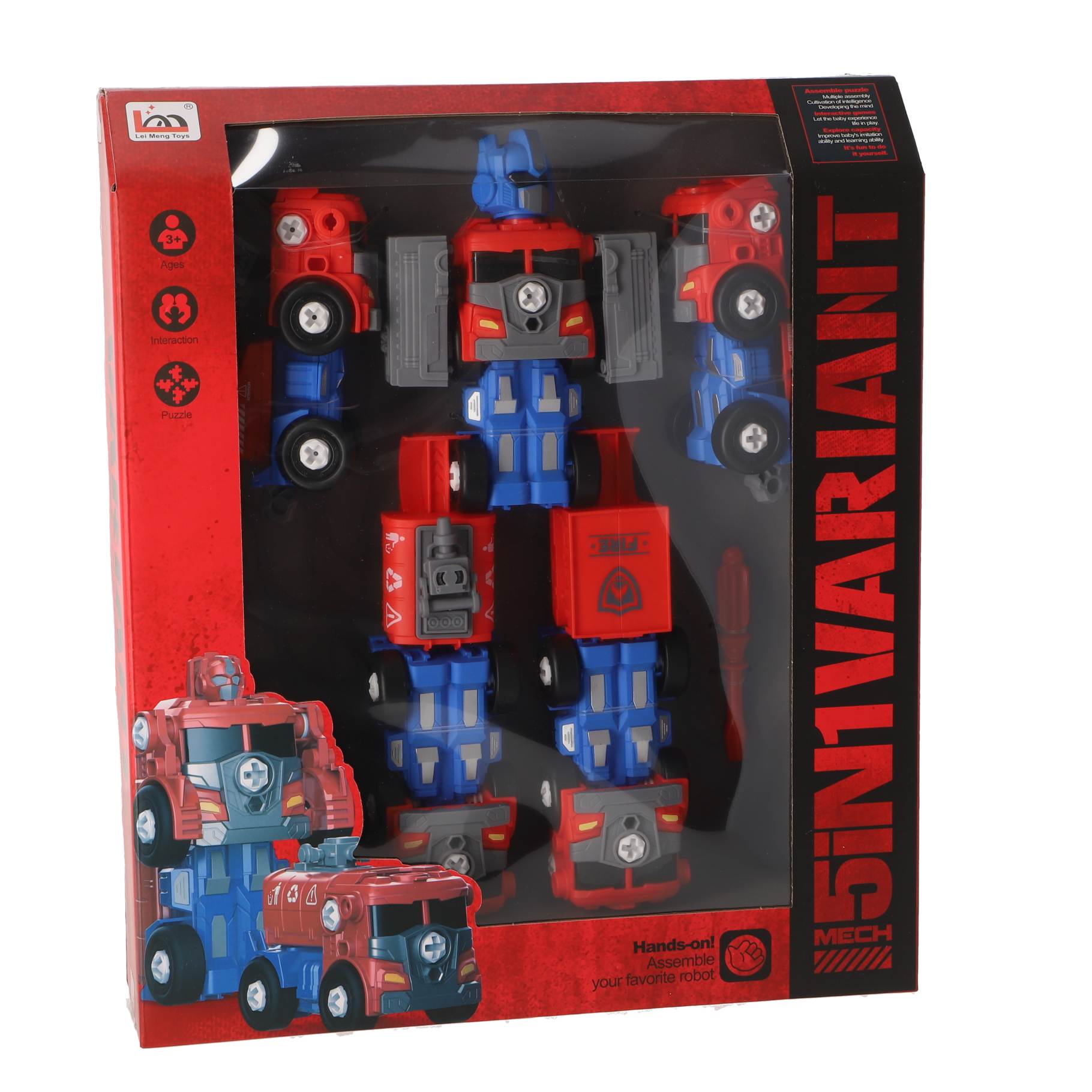 Top1Toys Top1Toys Robot transformeerbaar mega rood/blauw