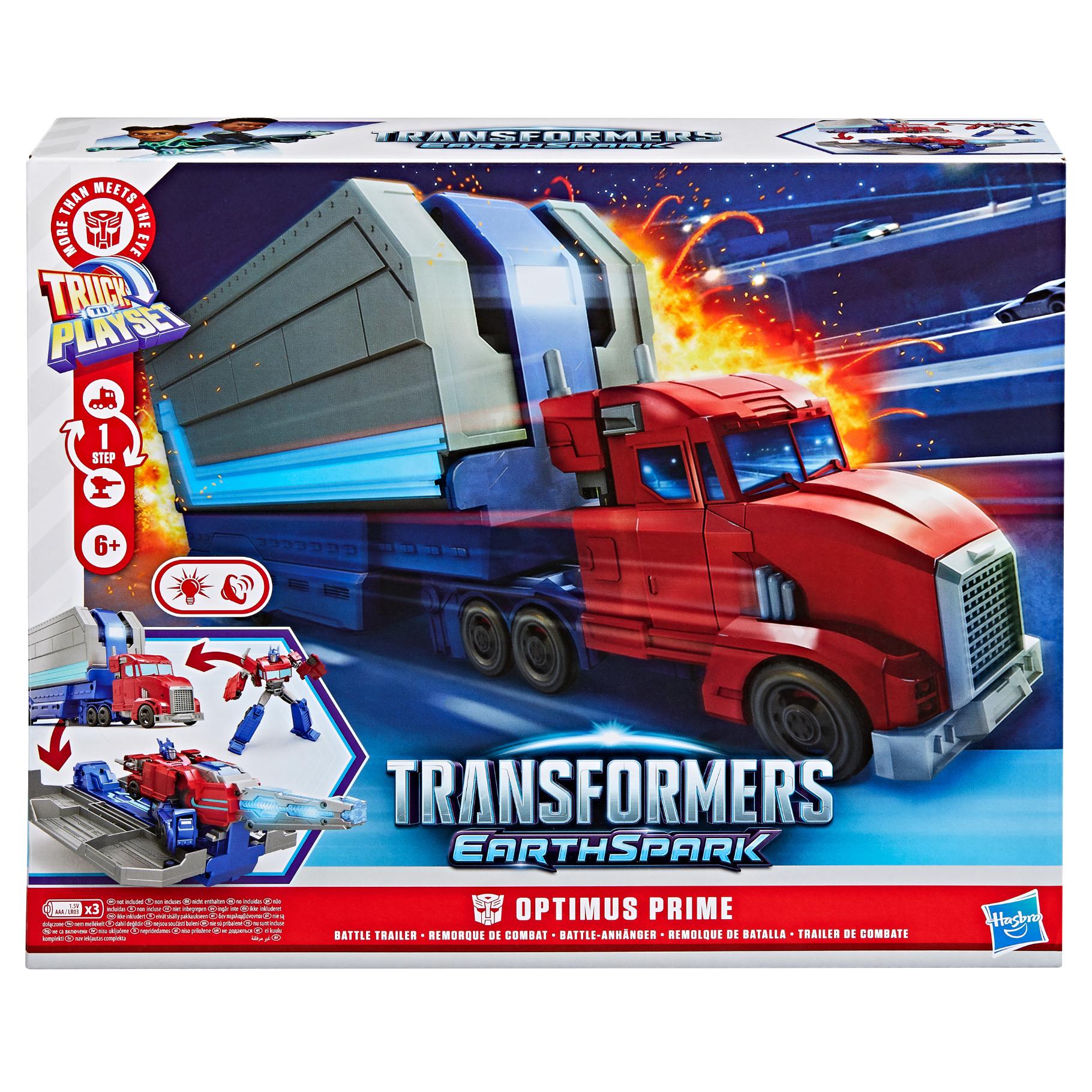 Top1Toys Transformers earthspark Optimus Prime battle trailer