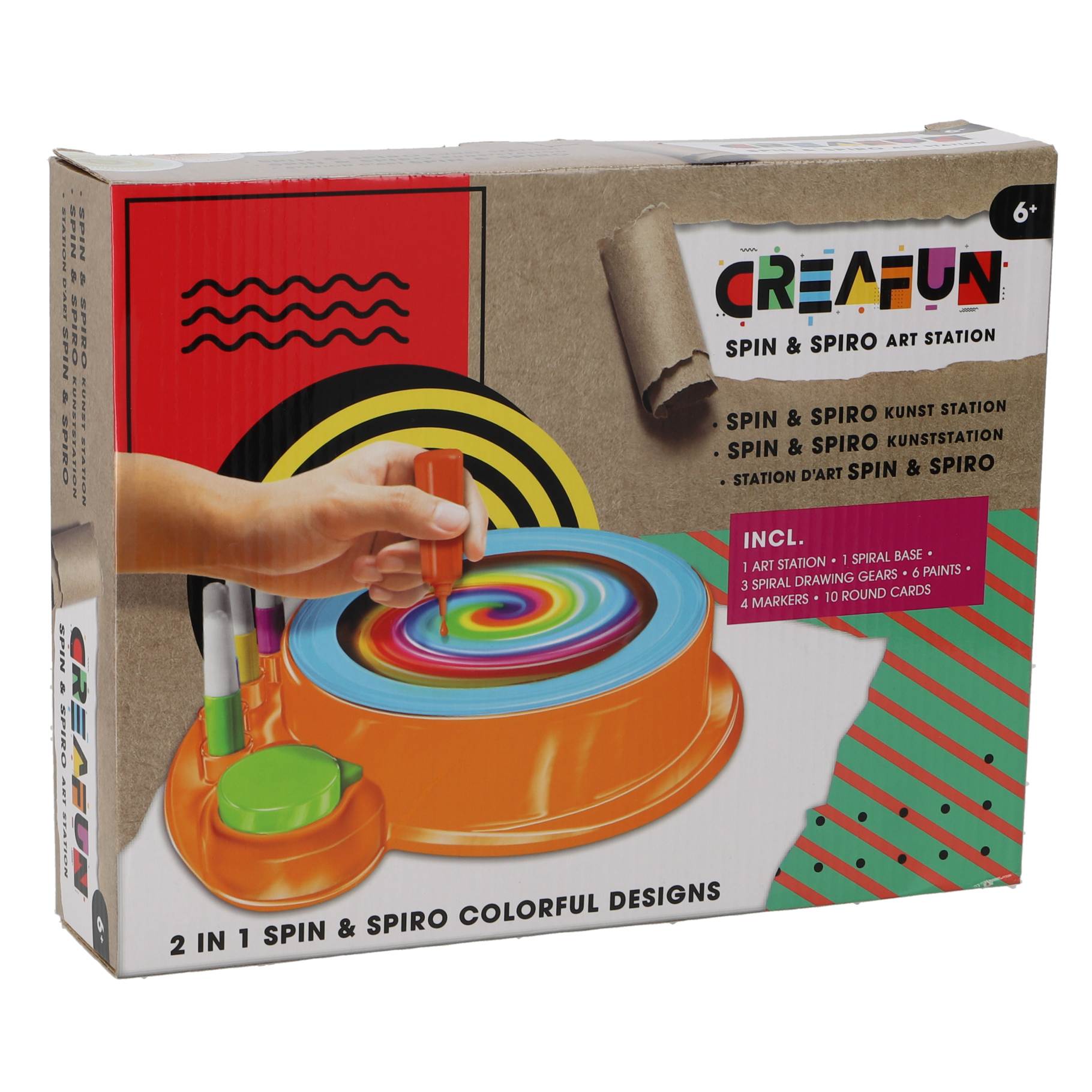 Top1Toys Creafun Spin'n spiro 2 in 1 verf/kleur set