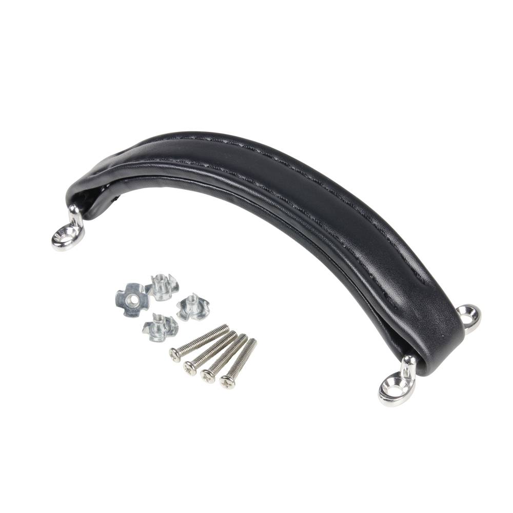 Adam Hall Adam Hall 3414BLK lederen opbouwhandvat zwart lang