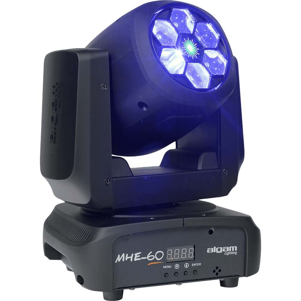 Algam Lighting Algam Lighting MHE-60 LED RGBW wash moving head met laser 6x 15W