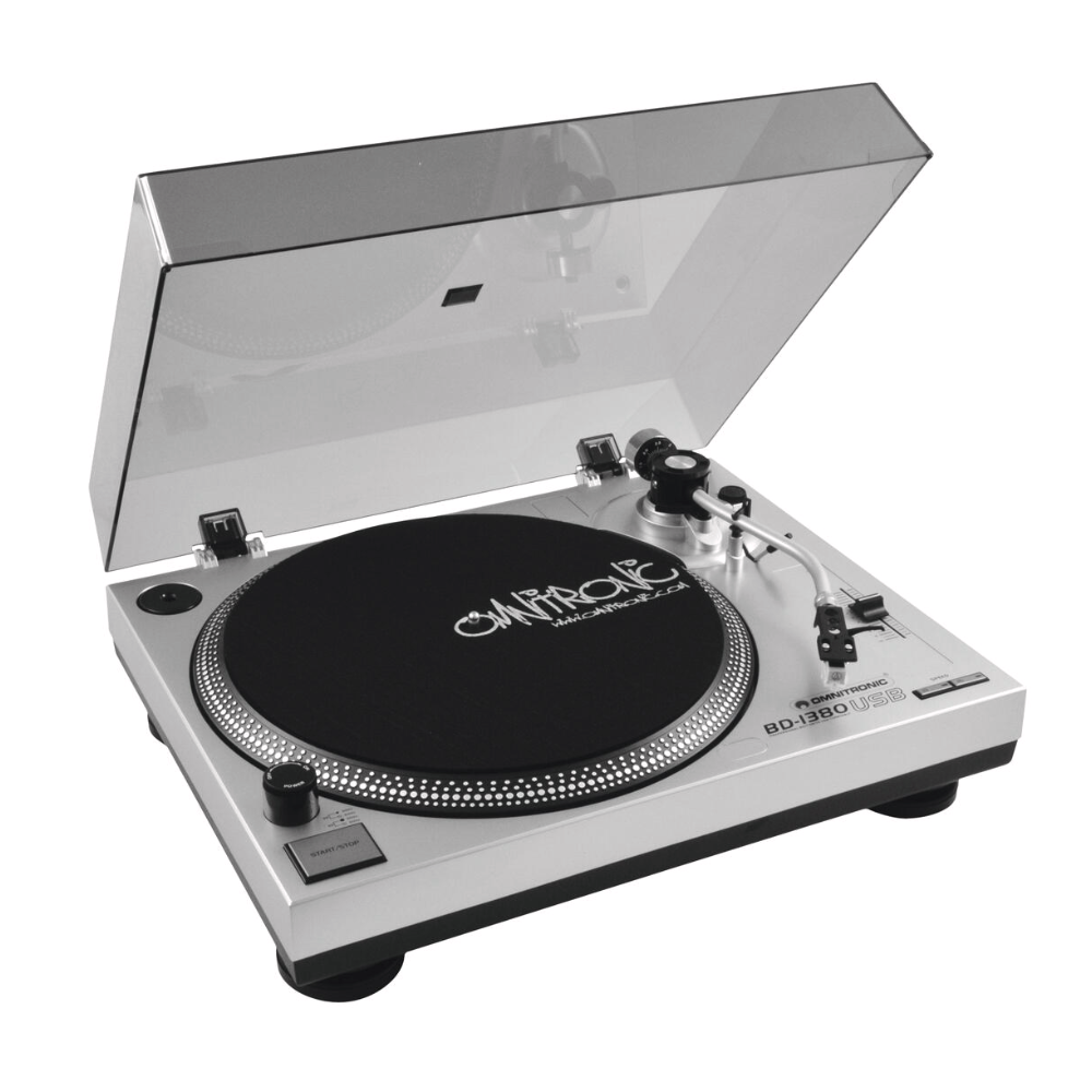 Omnitronic Omnitronic BD-1380 USB draaitafel zilver