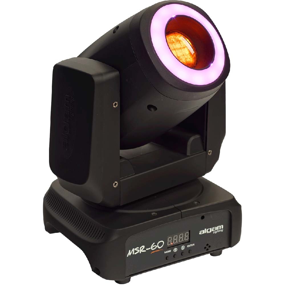 Algam Lighting Algam Lighting MSR-60 LED spot moving head met RGB LED-ring 60W