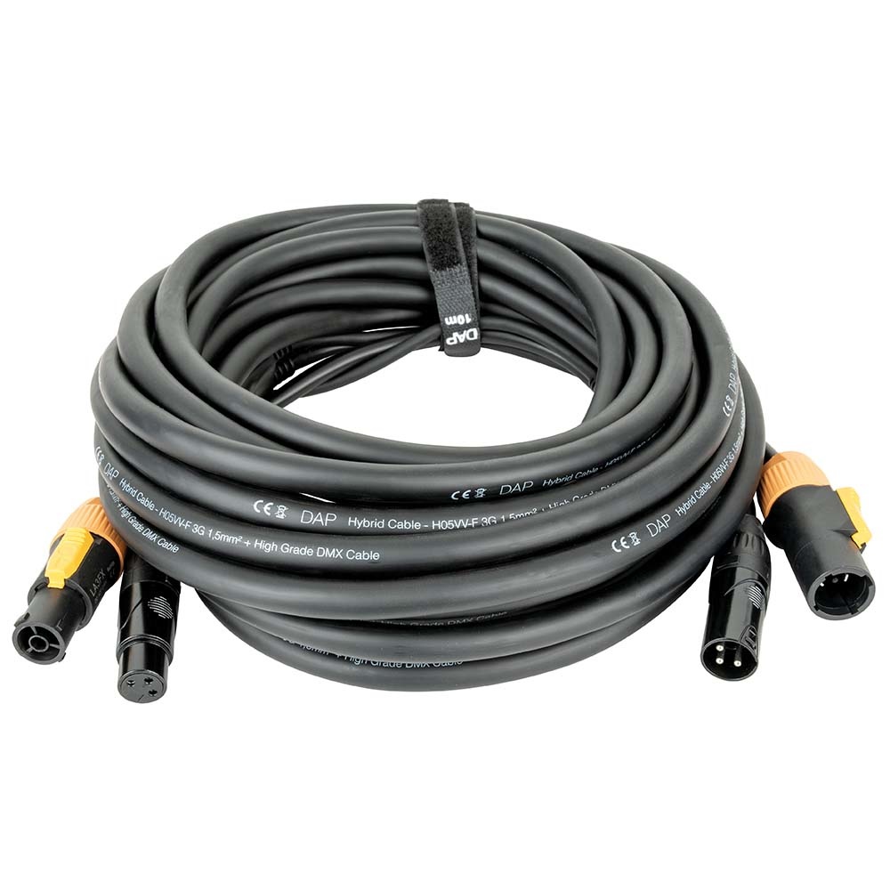 DAP DAP FP22 Pro Power True & 3p XLR stroom & DMX combikabel 15m