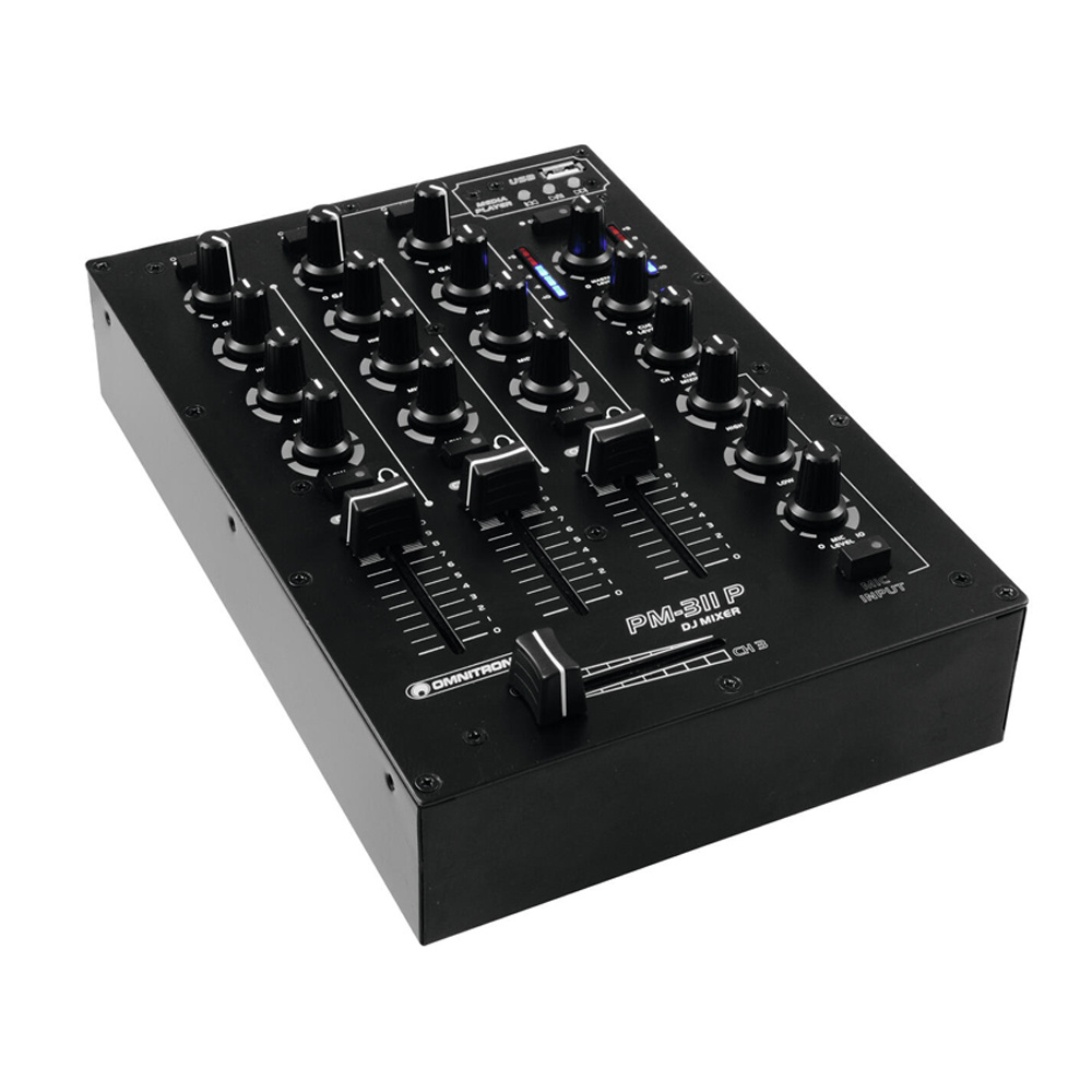 Omnitronic Omnitronic PM-311P 3-kanaals dj-mixer met MP3 speler