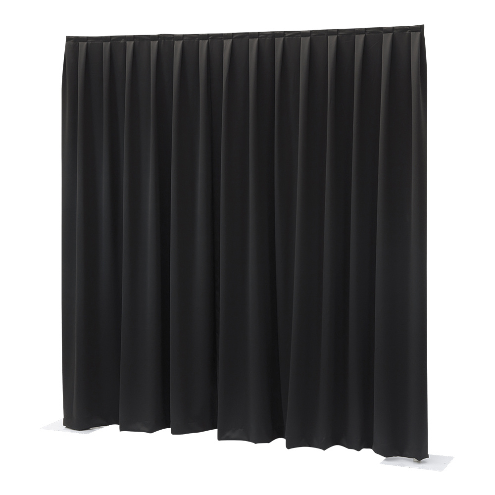 Wentex Wentex Pipe and drape doek 330x120cm zwart molton geplooid