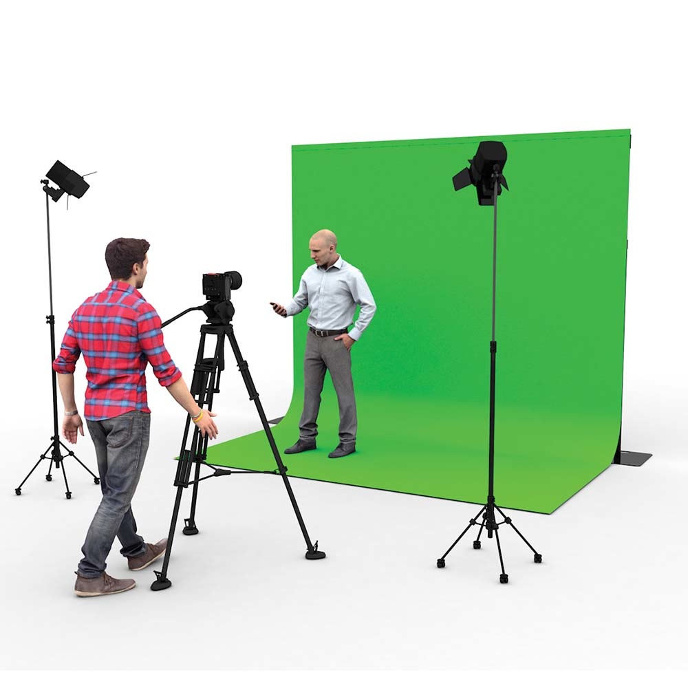 Wentex Wentex Pipe and drape Chromakey green screen 300x590cm