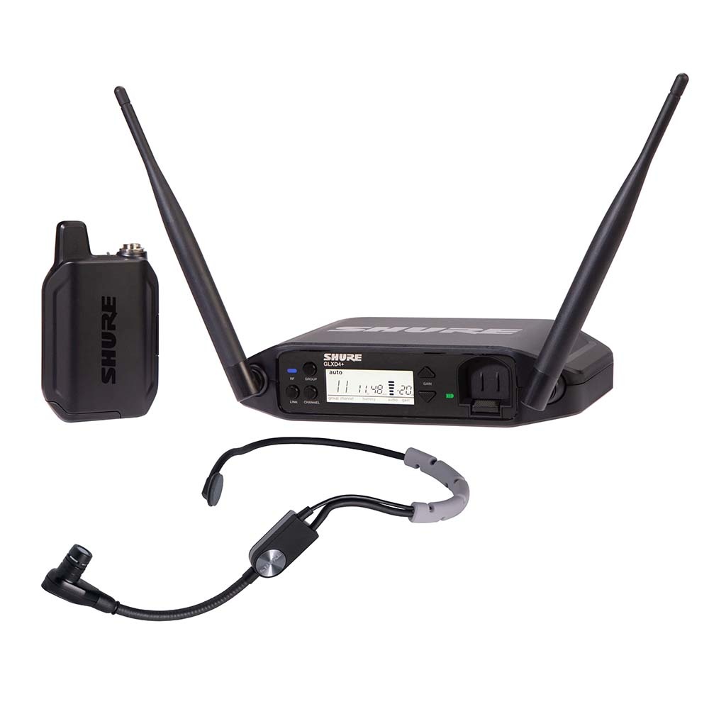Shure Shure GLXD14+/SM35 draadloze SM35 headsetmicrofoonset