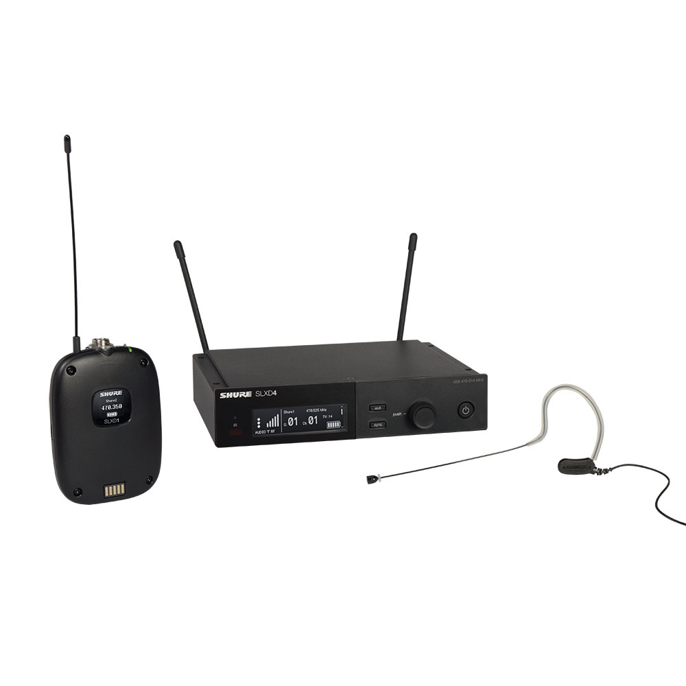 Shure Shure SLXD14/153B-H56 draadloze MX153 headset microfoon set