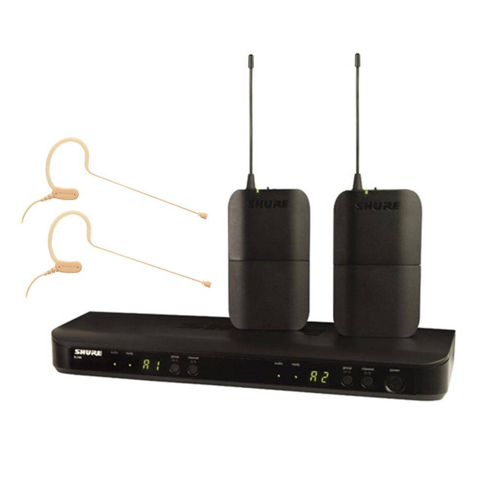 Shure Shure BLX188-MX53 Dubbel draadloos headset microfoonsysteem