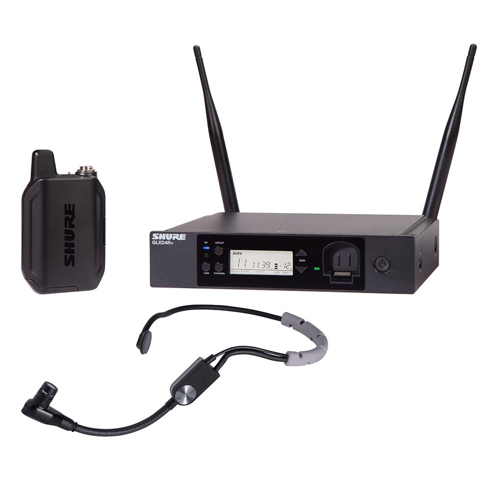 Shure Shure GLXD14R+/SM35 draadloze SM35 headsetmicrofoonset rackmount